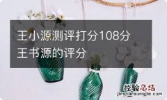 王小源测评打分108分 王书源的评分