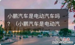 小鹏汽车是电动汽车吗知乎 小鹏汽车是电动汽车吗？