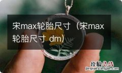 宋max轮胎尺寸 dm 宋max轮胎尺寸