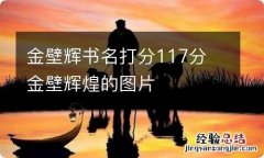 金壁辉书名打分117分 金壁辉煌的图片