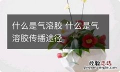 什么是气溶胶 什么是气溶胶传播途径