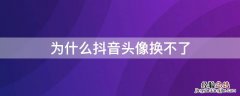 为什么抖音头像换不了 为什么抖音头像换不了了,怎么办