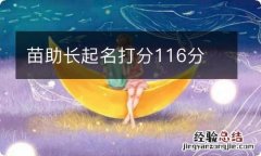 苗助长起名打分116分