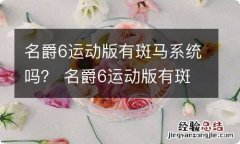 名爵6运动版有斑马系统吗？ 名爵6运动版有斑马系统吗