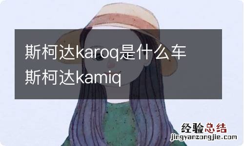 斯柯达karoq是什么车 斯柯达kamiq