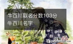 牛百川取名分数103分 牛百川名字