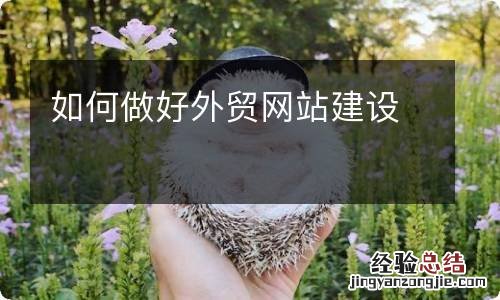 如何做好外贸网站建设