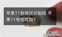 苹果11有指纹识别吗 苹果11有指纹吗?