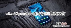 vivoS1pro怎么查看被拦截的短信