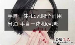 手自一体和cvt哪个耐用省油 手自一体和cvt哪个好