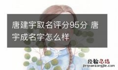 唐建宇取名评分95分 唐宇成名字怎么样