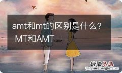 amt和mt的区别是什么？ MT和AMT