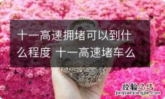 十一高速拥堵可以到什么程度 十一高速堵车么