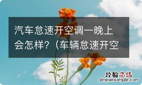 车辆怠速开空调一小时 汽车怠速开空调一晚上会怎样?