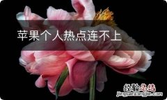 苹果个人热点连不上