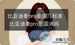 比亚迪秦pro是国几标准 比亚迪秦pro是国六吗