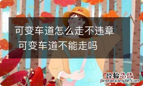 可变车道怎么走不违章 可变车道不能走吗