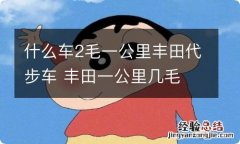 什么车2毛一公里丰田代步车 丰田一公里几毛