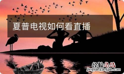 夏普电视如何看直播