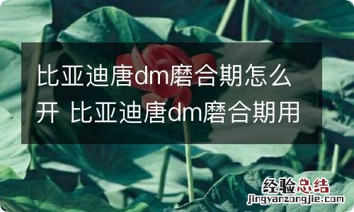 比亚迪唐dm磨合期怎么开 比亚迪唐dm磨合期用什么模式开