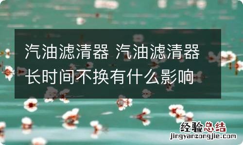 汽油滤清器 汽油滤清器长时间不换有什么影响