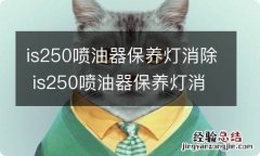 is250喷油器保养灯消除 is250喷油器保养灯消除视频