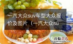 一汽大众suv汽车报价及图片 一汽大众suv车型大众报价及图片