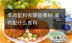 羊肉配料有哪些香料 羊肉配什么香料