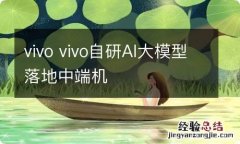 vivo vivo自研AI大模型落地中端机