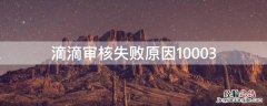 滴滴审核失败原因10003