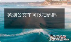 芜湖公交车可以扫码吗