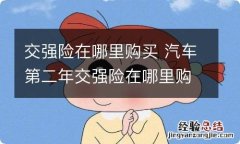 交强险在哪里购买 汽车第二年交强险在哪里购买