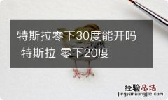 特斯拉零下30度能开吗 特斯拉 零下20度