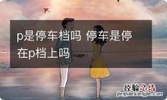 p是停车档吗 停车是停在p档上吗