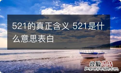 521的真正含义 521是什么意思表白