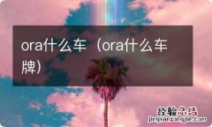 ora什么车牌 ora什么车