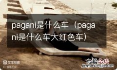 pagani是什么车大红色车 pagani是什么车