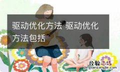 驱动优化方法 驱动优化方法包括