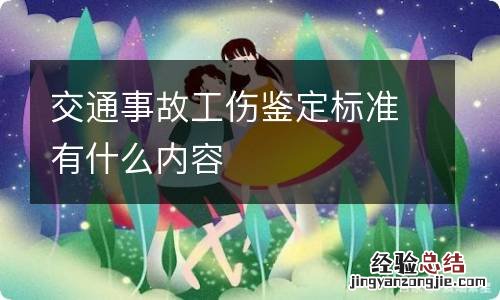 交通事故工伤鉴定标准有什么内容