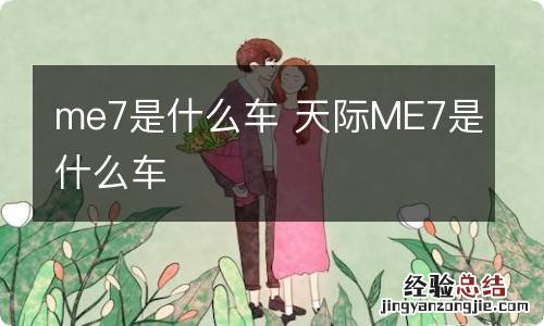 me7是什么车 天际ME7是什么车