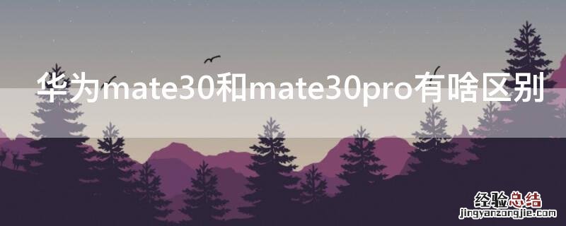 华为mate30和mate30pro有啥区别 华为mate30和华为mate30 pro有什么区别