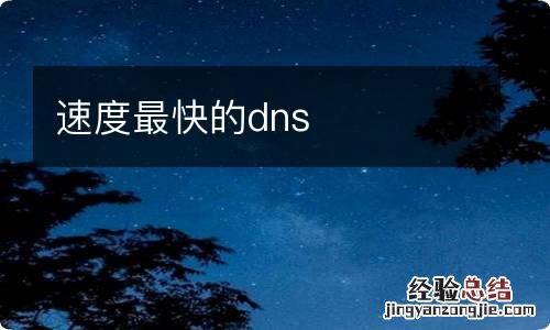 速度最快的dns