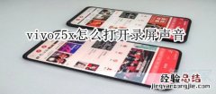 vivoz5x怎么打开录屏声音