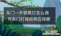 车门一开就亮灯怎么调 开车门灯自动亮应按哪个按钮