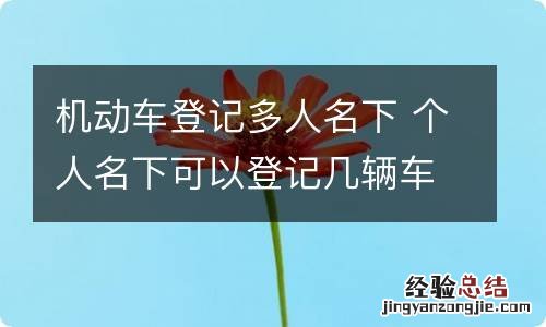 机动车登记多人名下 个人名下可以登记几辆车