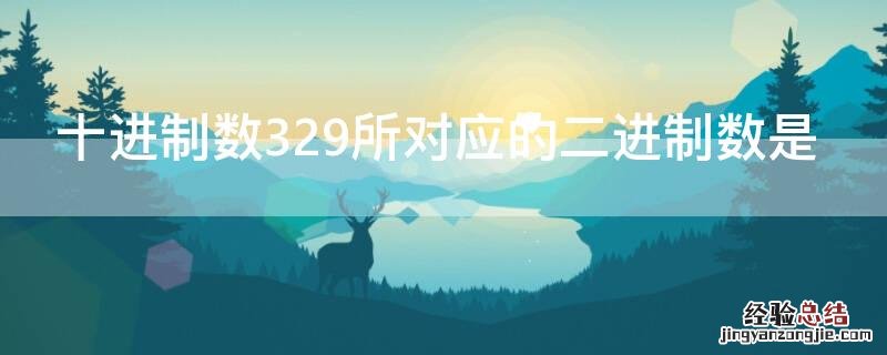 与十进制329相等的二进制 十进制数329所对应的二进制数是