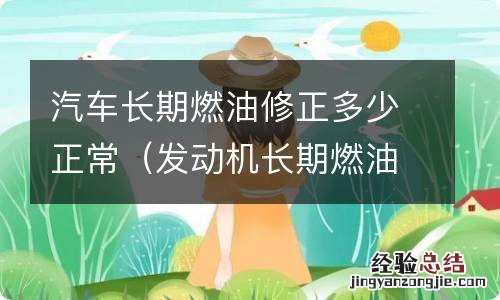 发动机长期燃油修正正常数据多少 汽车长期燃油修正多少正常