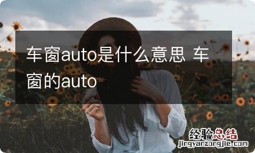 车窗auto是什么意思 车窗的auto