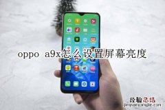 oppo a9x怎么设置屏幕亮度