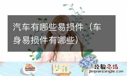 车身易损件有哪些 汽车有哪些易损件